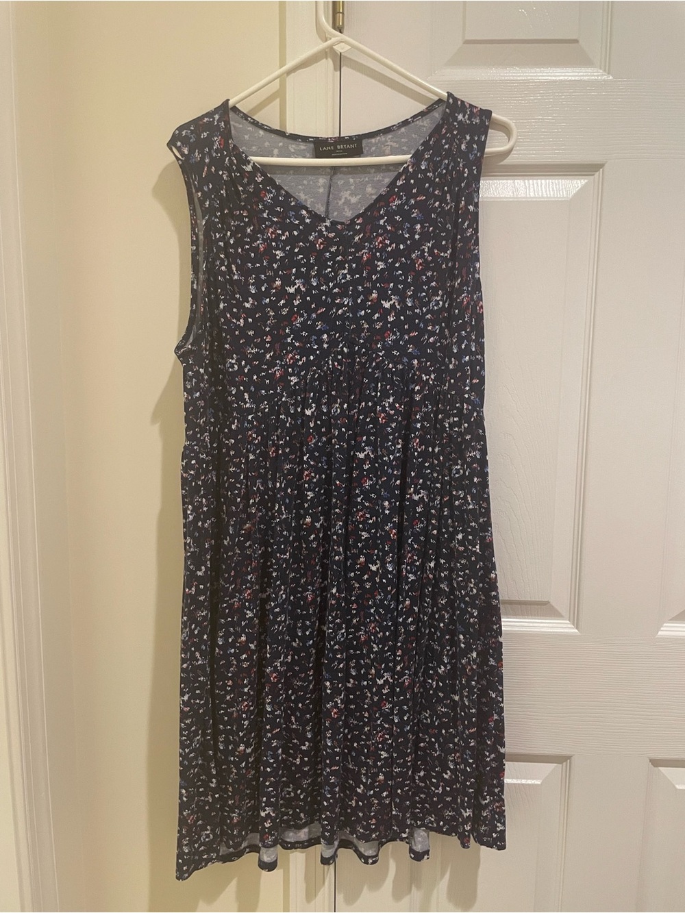 Lane Bryant Navy Multicolor Floral Midi Dress $15